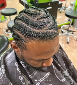 Male spiral Braid design Customer facing down